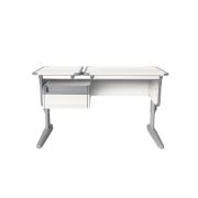 СУТ.42 Парта-трансформер с тумбой (120x55x53) (Рамух белый + серый)