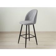 Барный стул Велюр Лира 13 (03) Серый-Черный