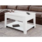 Журнальный стол-трансформер Агат 34 (01) Белый шпон