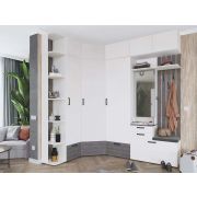 Угловой набор мебели для прихожей с антресолями Денвер 400 100.1